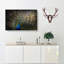 Peacock With Outstretched Feathers - Wrapped Canvas-55338453
