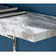 Clutch White Marble Effect High Gloss Console Hallway Side Table - Contemporary Design-1384661890