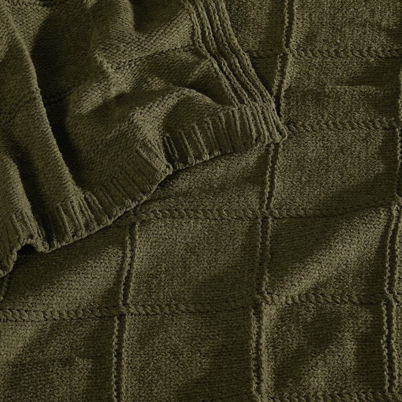 Jeté en tricot Brookille Brooklyn Loom, Green