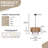 20Inch 4 - Light Drum  Rattan Chandelier