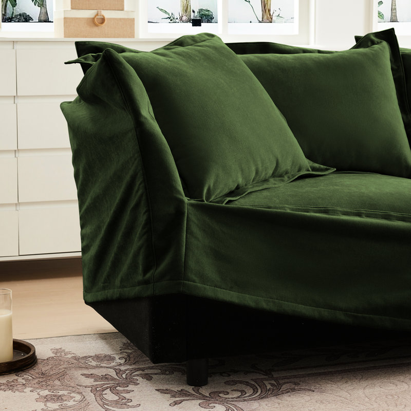 Fauteuil de salon en chenille, siège confortable, tissu, housses amovibles, base stable avec assise profonde confortable, look élégant, construction