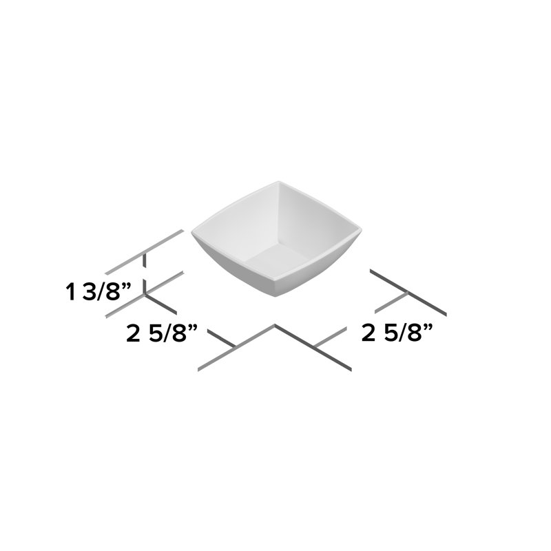 Bol en mélamine 2,5 fl oz Kinston, Blanc