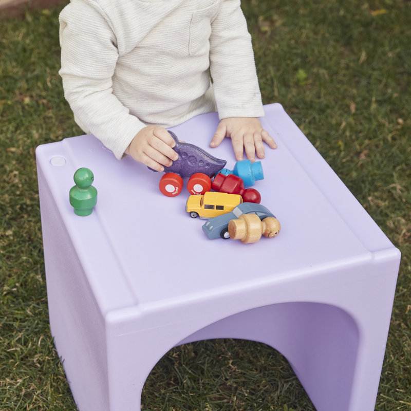 ECR4Kids Tri-Me 3-In-1 Cube Chair, Kids Furniture, Light Purple, 1