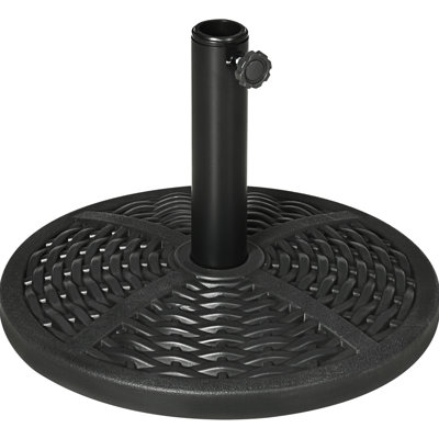 Porte-parapluies noir pour jardin, 21 lb Robuste avec base, tactile