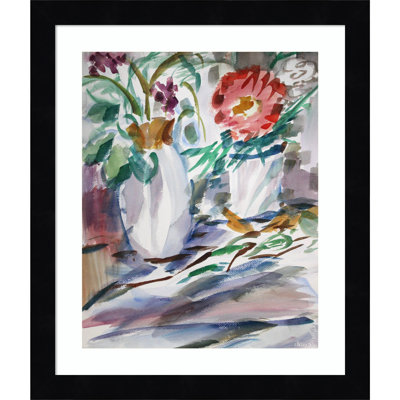Montpellier Floral Still Life With Cast Shadows Framed On Paper by Montpellier Print