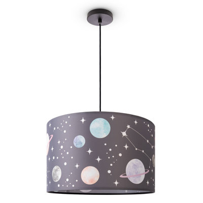 Castleberry 1 - Light Black Drum Pendant