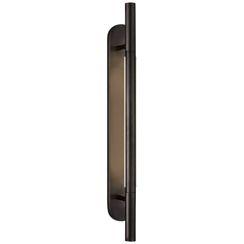 Kelly Wearstler Rousseau Bracketed Sconce, Bronze, 22" H x 2.5" W x 4" D