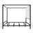  Modern Canopy Bed with 76.5" Tall Velvet Fabric Upholstered Headboard Metal 4-Poster Bed Frame, Box Spring Needed-252149708-252149706