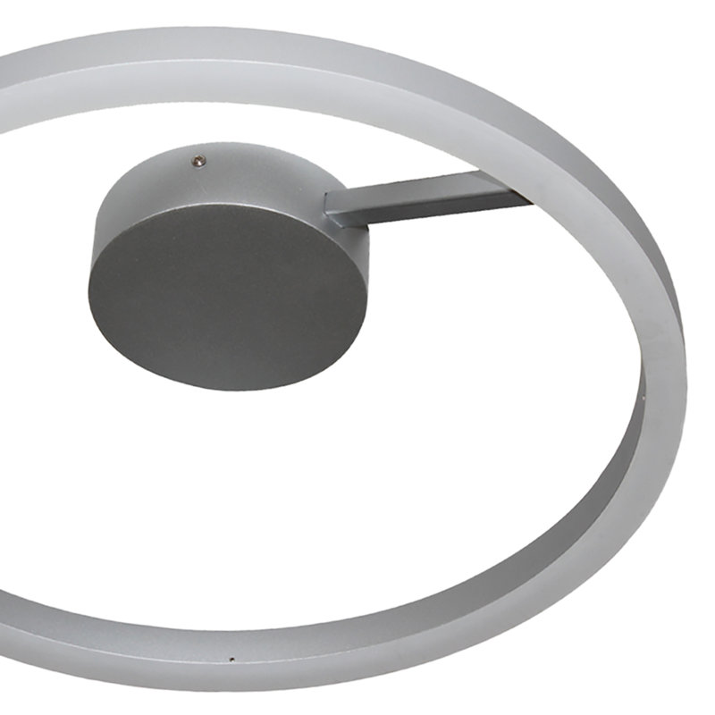 Zuben 20" Satin Nickel Modern LED Drum Ceiling Light