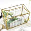 Terrarium en verre doré avec couvercle