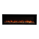 Highmark Recessed or Wall Mounted Electric Fireplace Heater, 10 Flame Colors, Google & Alexa Compatible, Logs & Crystals, Remote Control