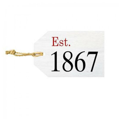 Est en bois 1867 - étiquette décorative