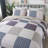 HoneiLife Queen Size Blended Fabric Reversible Jane‑Eyre White Print Quilt Bedding Set with Pillow Shams