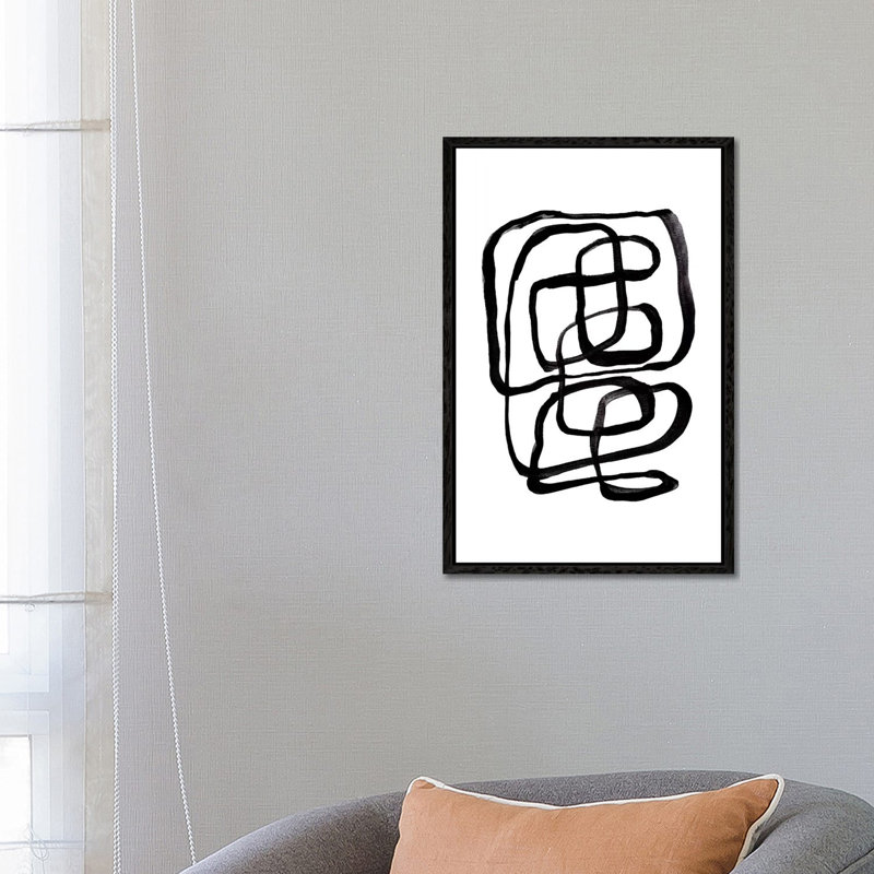 Minimalist II by Sisi & Seb - Floater Frame Gallery-Wrapped Canvas Giclée on Canvas, 66.04 cm H x 45.72 cm W, Black