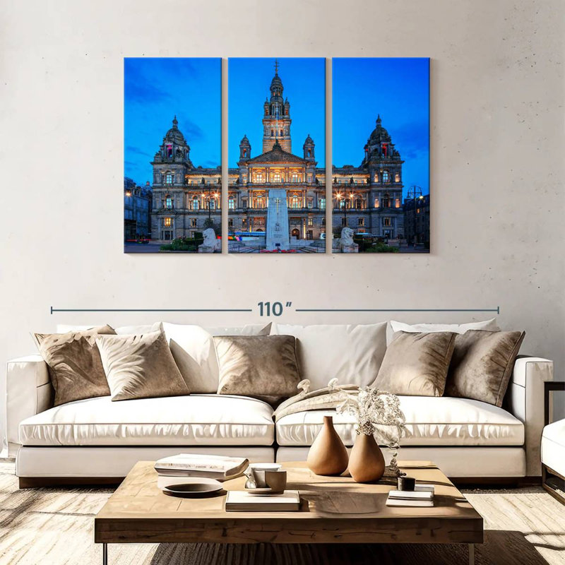 Lilie Glasgow City Chambers, H 48 po x l 74 po