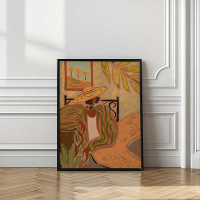 «Lady in Stripe», reproduction d'art - couleurs et tailles de cadres personnalisables