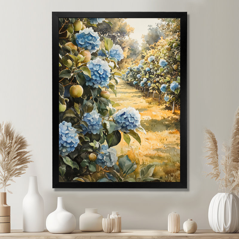 Emrich - impressions sur toile florales, H 40 po x l 30 po, Noir, noir, noir, noir, Reproduction encadrée sans passe-partout