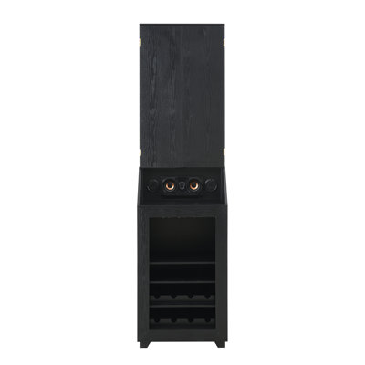 Picket House Furnishings Cyclone Dartboard Cabinet with Speaker and LED in Black 3A Packing