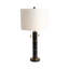 27" Comsouth Marble Table Lamp, Black/White
