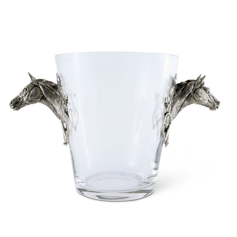 Seau à glace en verre soufflé à la main Équestre