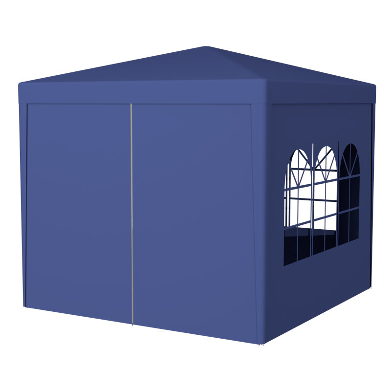 10'X10' Party Tent Outdoor Heavy Duty Gazebo Wedding Canopy + 4 Removable Walls, Blue
