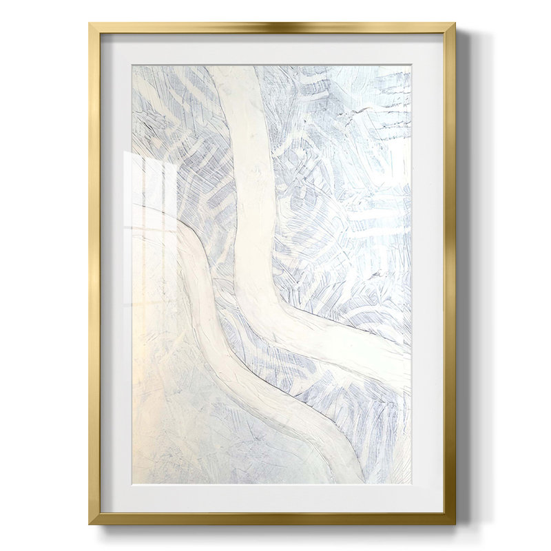 «Northerly Wind I», reproduction encadrée, Blanc, Papier avec cadre doré