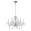 Lustre en cristal transparent 6 lumières de luxe pour salon