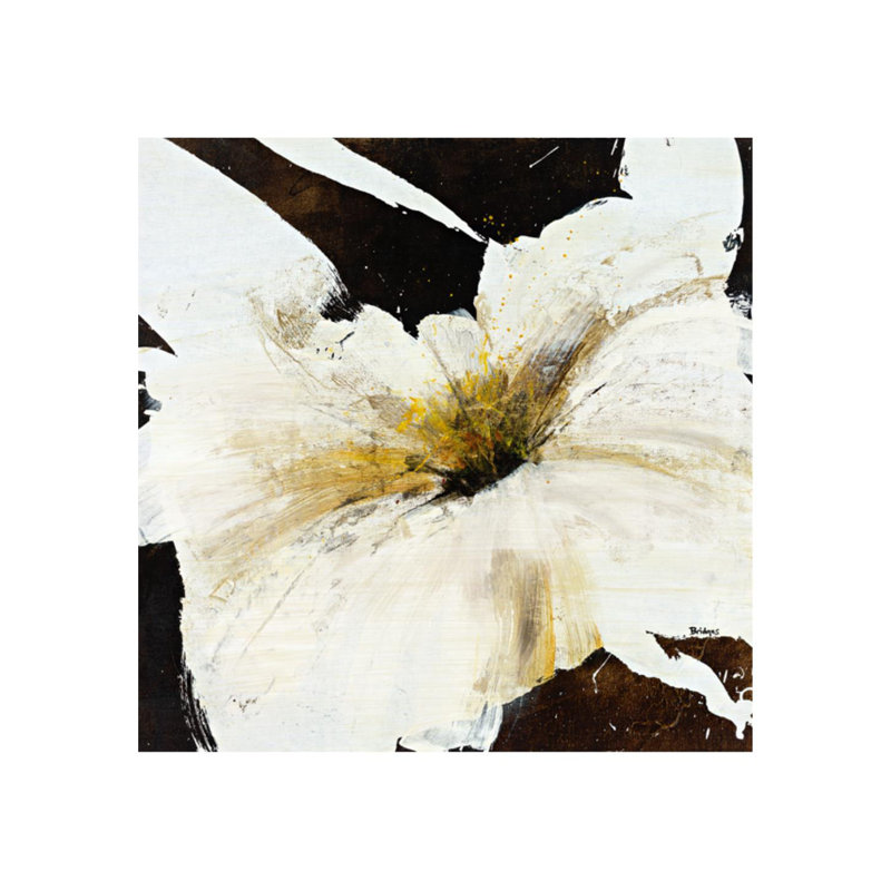 Blanco Flor IV par Bridges - Peinture, Extérieur, H 30 po x l 30 po