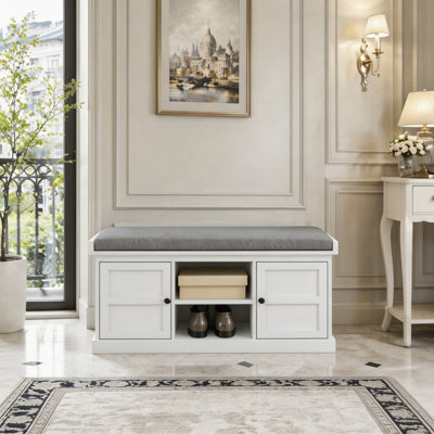 Banc d'entrée, banc de rangement pour chaussures