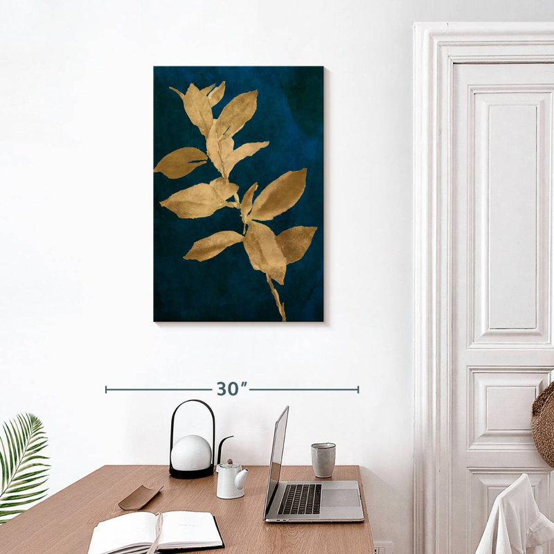 Feuilles d'or IV, H 30 po x l 20 po