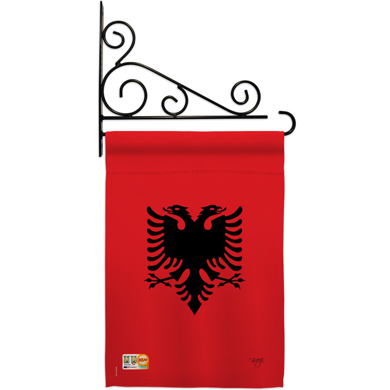 Double Sided 18.5'' H x 13'' W Polyester Flag Set