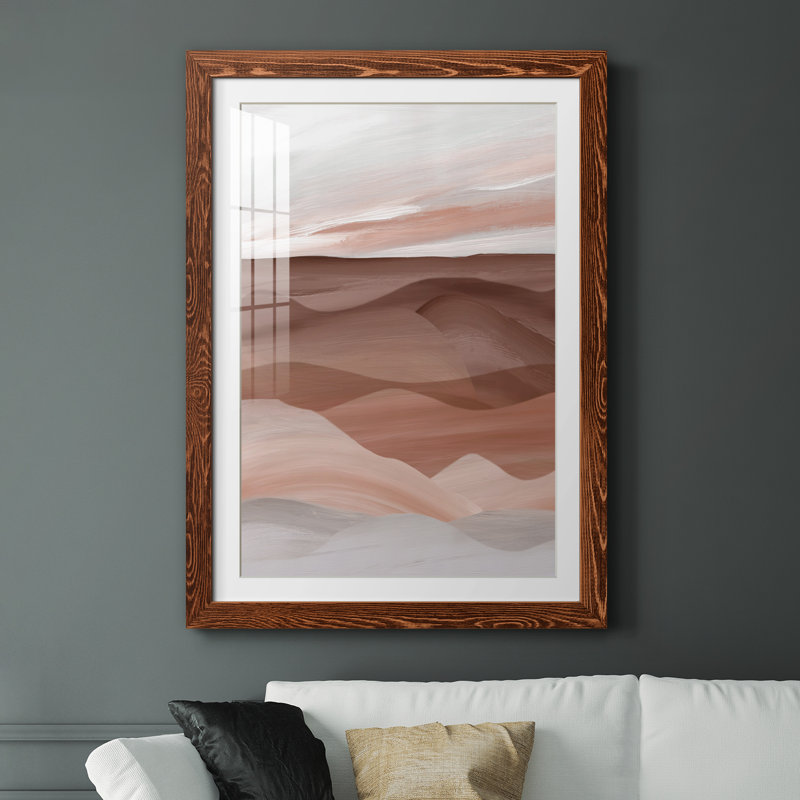 Sedona Valley - peinture encadrée, H 44 po x l 31 po x P 1 po, Papier avec cadre érable