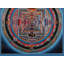 Kalachakra Mandala avec bordure Thangka sans brocart | Art mural bouddhiste tibétain peint à la main | Décoration de méditation sacrée en or 24 carats (19,7 po)