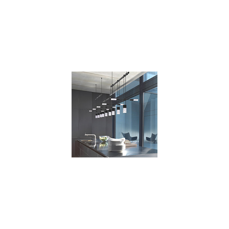 Suspenders® 19 - Light LED Chandelier, Stain Black