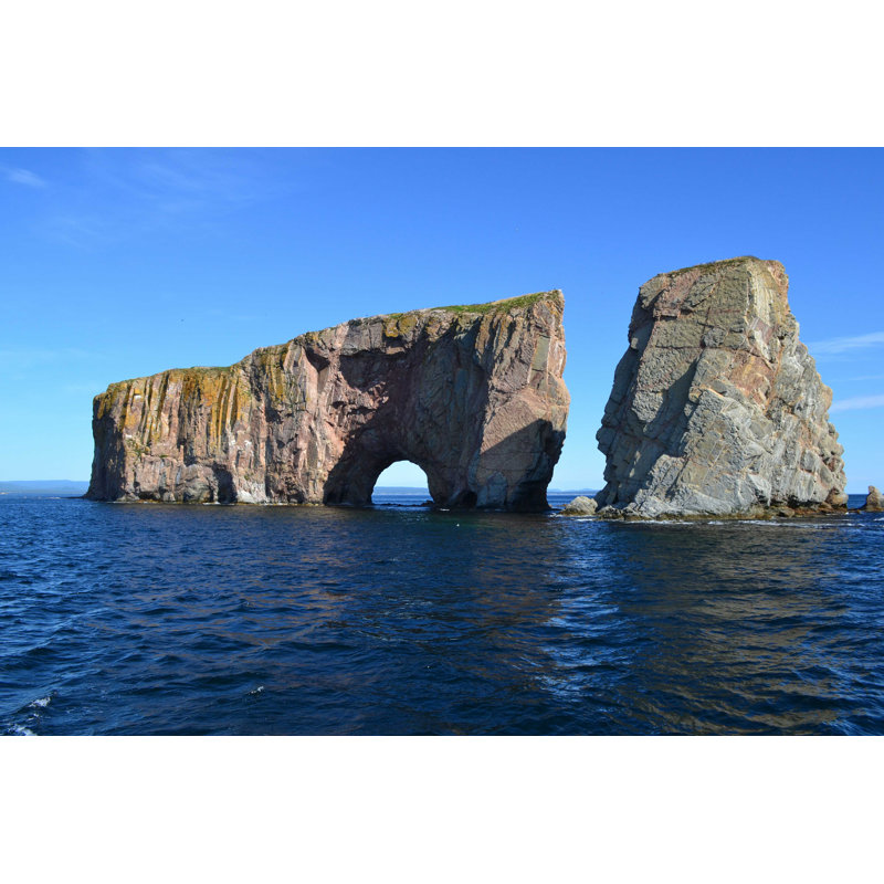 Perce Rock - photographie sur toile tendue, H 8 po x l 12 po