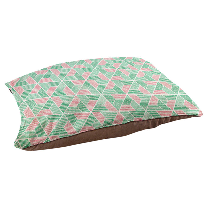 Coussin de créateur trapézoïdals Byrge, L 52 po x l 42 po, Vert