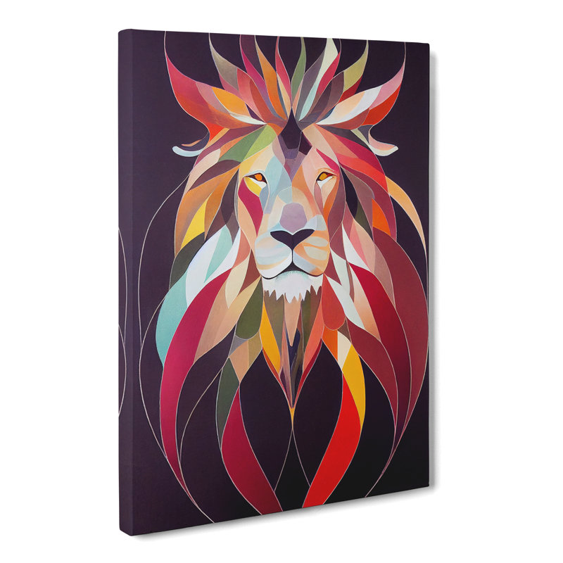 Contemporary Lion Vol.3 - Wrapped Canvas, 50cm H x 35cm W x 3cm D