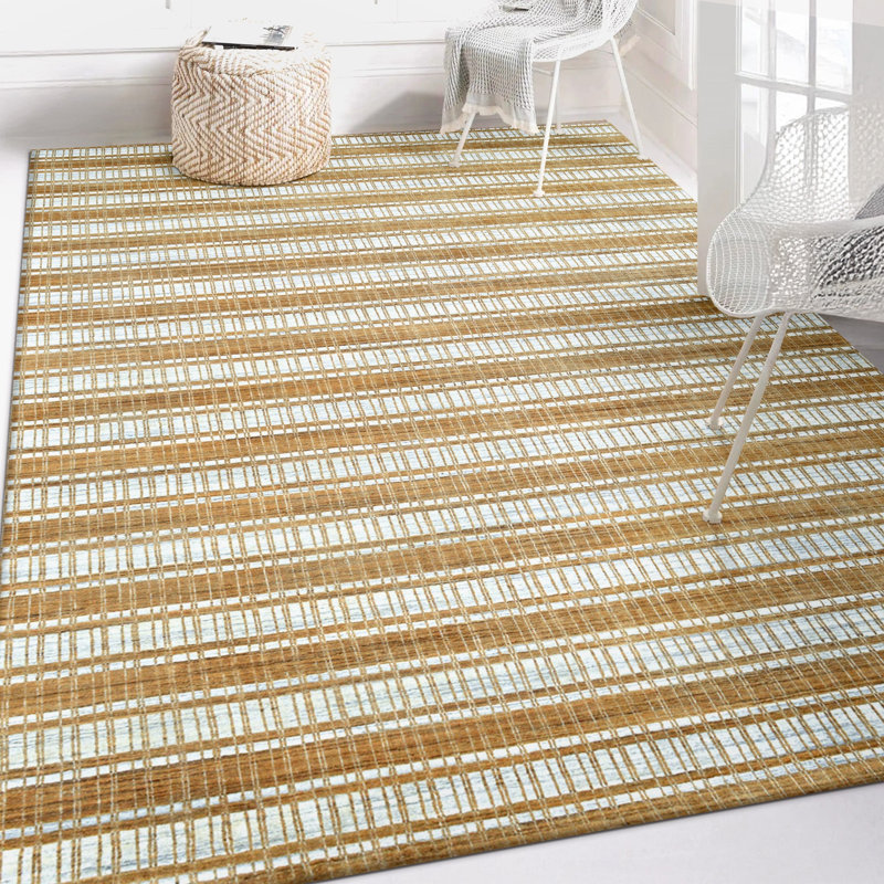 Nordic Wool Striped Area Rug, Rectangle 6' x 9'