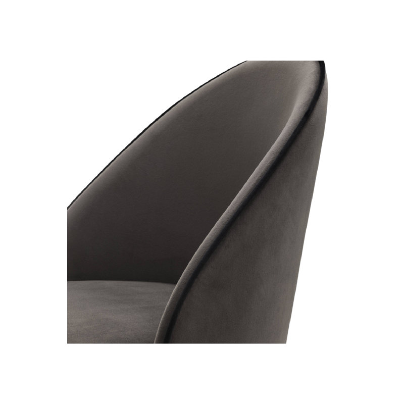 Upholstered Dining Chair, Dark Gray