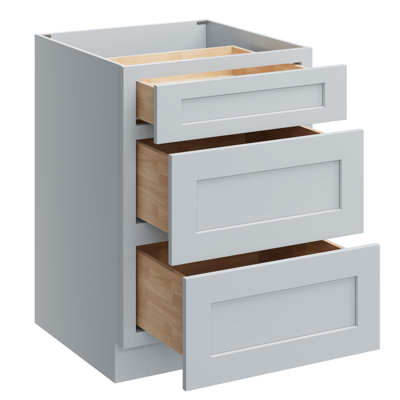 CASAINC H34.5" X D24" Kitchen Cabinet Floor Base Cabinet With 3 Drawers