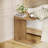 Narrow Fluted C-shaped End Table-150952034