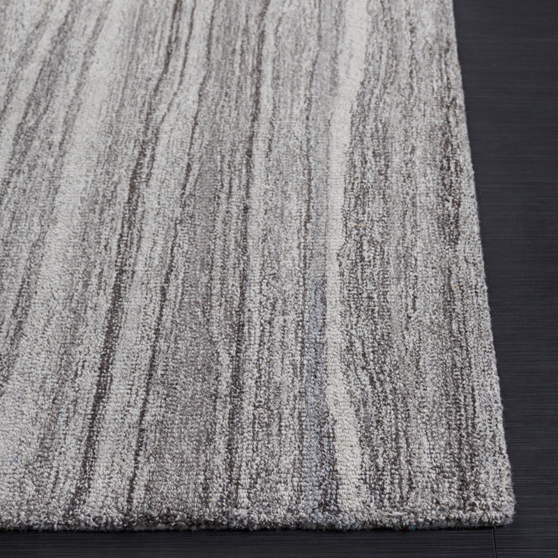Chineme Hand Tufted Wool Abstract Rug, Rectangle 5' x 8'