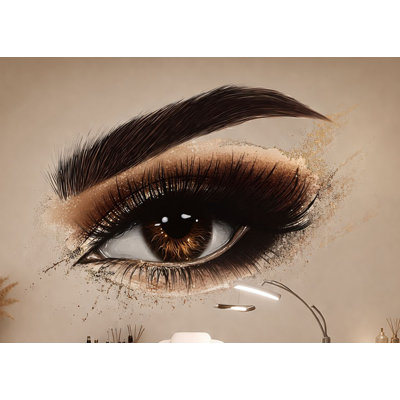 Lash Studio Wall Decal, Eye Wall Art, Beauty Salon Mural, Esthetician Room Decor 565MV