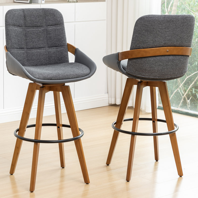 Bar Stools, Gray, Counter Stool (26.37" Seat Height)