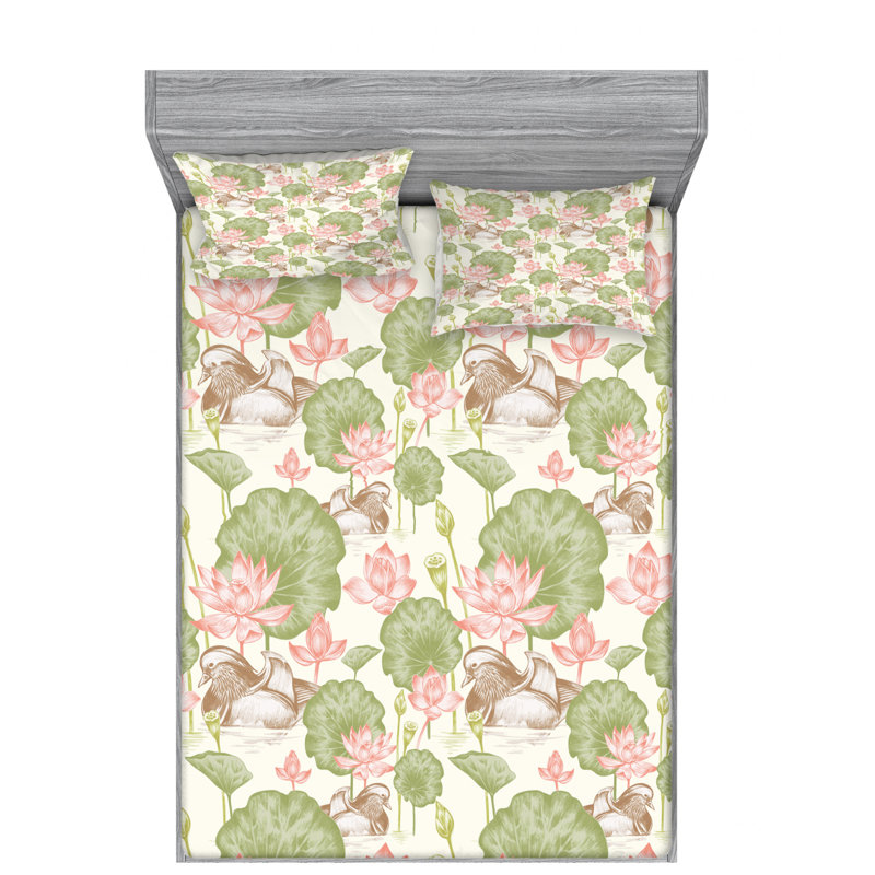 Microfiber Floral Sheet Set, Full