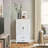 27'' Accent Tall Tower White Storage Cabinet - Rustic Wood Sideboard Pantry Cabinet - Versatile Buffet Cabinet With Storage For Home Decor And Organization Chic Cabinet With Two Doors And Two Drawers