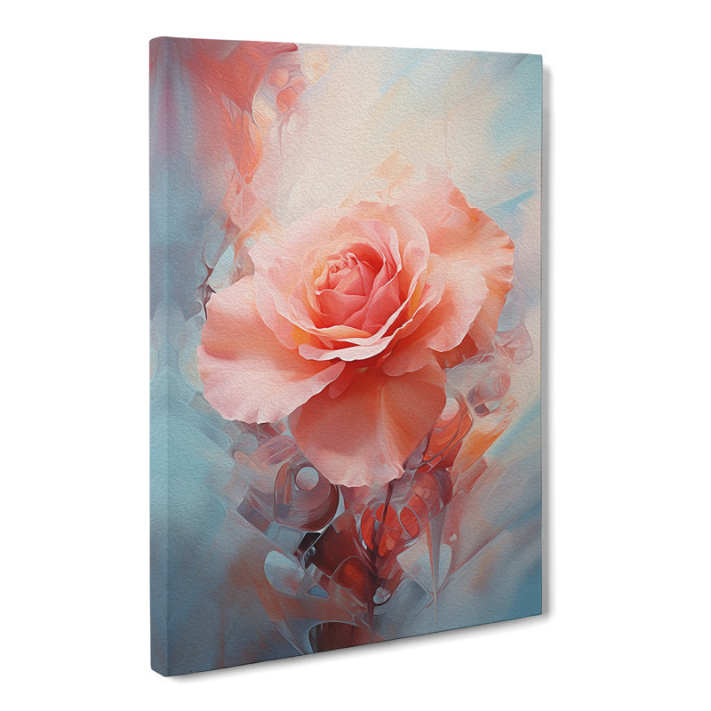 Rose Abstract No.2 - Wrapped Canvas, 76cm H x 50cm W x 3cm D