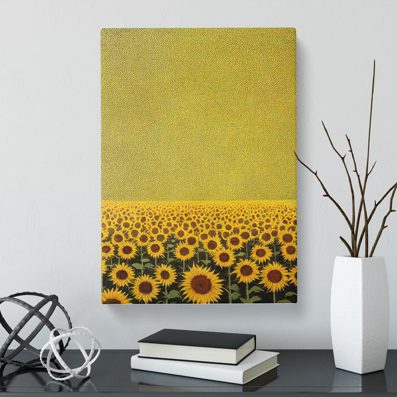 Unique Sunflower Field Vol.2 - Wrapped Canvas, 76cm H x 50cm W x 3cm D