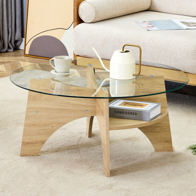 Round Tempered Glass Coffee Table