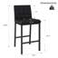 Tabouret de bar en polyuréthane noir avec structure en métal robuste, siège en éponge épaisse pour le confort, bar adapté, structure à pieds avec 2 chaises, établissements de salle à manger raffinés (2 pièces